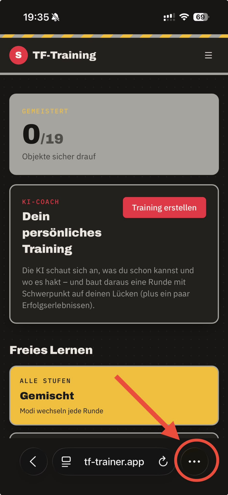 Schritt 1: Menü öffnen